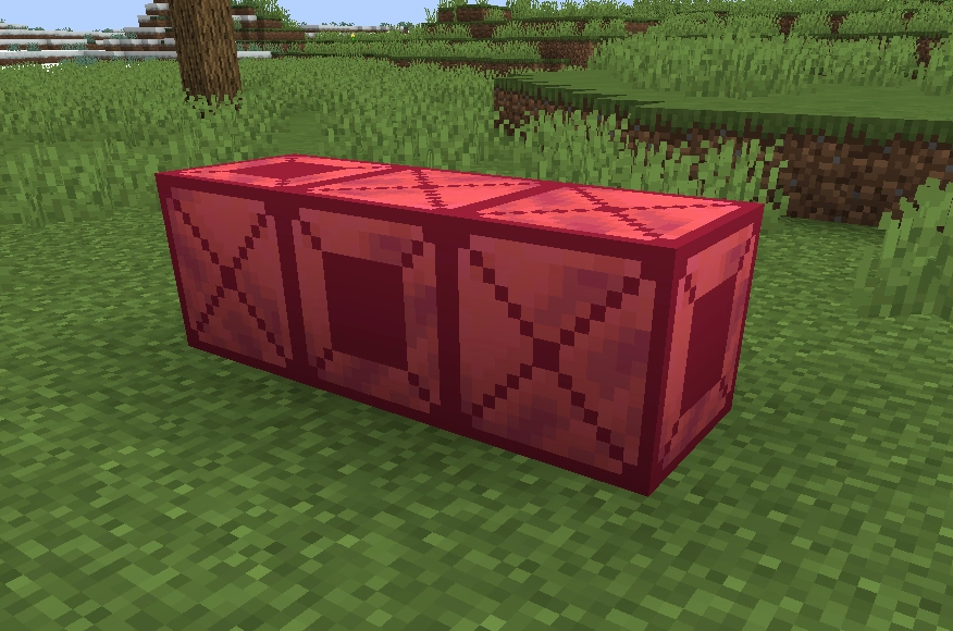 Directional Block Ruby Crate shown in different orientations