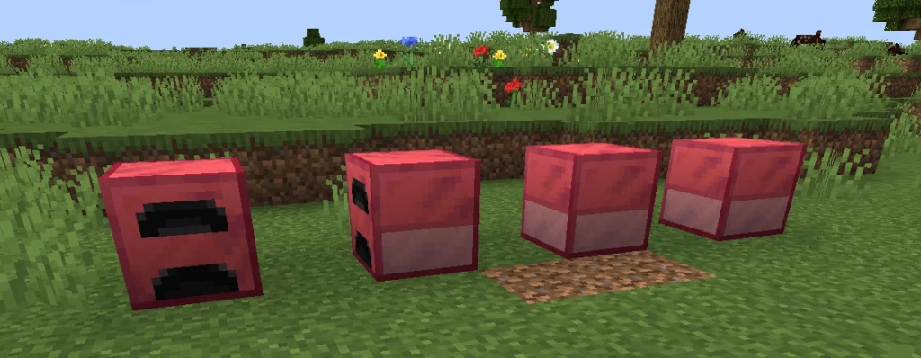 Directional Block Ruby Furnace shown in different orientations