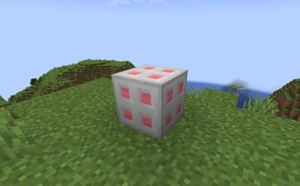 The block placed in the world